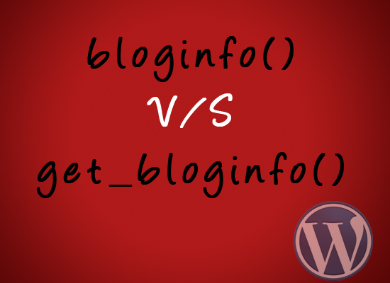 Difference between bloginfo and get_bloginfo in wp
